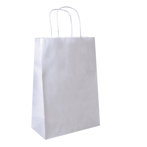 Sac en carton blanc avec anses