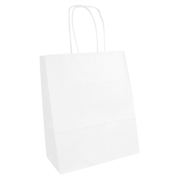 Sac en carton blanc avec anses